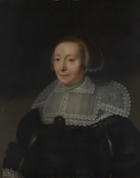 Naisen muotokuva pitsikaulus, n. 1632-35.