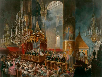 Venäjän keisarinna Maria Aleksandrovnan kruunaus, Moskova, 1856.
