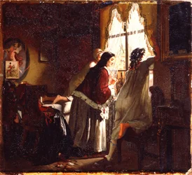 Kuvitus runoon Tambovin rahastonhoitajan vaimo M. Lermontovin mukaan, 1862