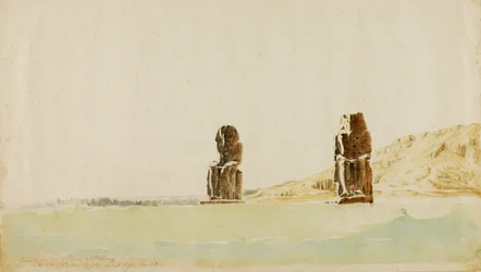 Memnonin patsaat, Thebassa