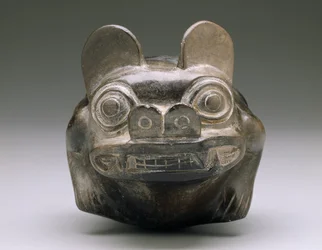 Yhdistetty eläinmalja, varhaiskeskiaika, Moche vaihe I-II, n. 1-200 jKr. (keramiikka).
