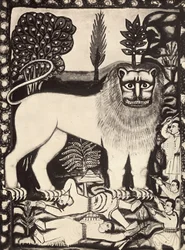 Imperiumin rakentaminen fasistisella aikakaudella: Juudan leijonaa kuvaava maalaus, 09.05.1936 (m/v kuva)