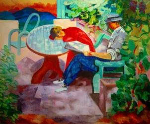 Siesta Saint-Tropezissa (Kisling ja Renée)