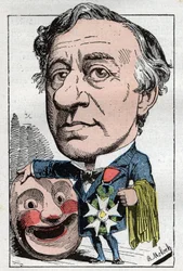 Francois Jules Edmond Gotin (1822 - 1901) ranskalaisen näyttelijän muotokuva