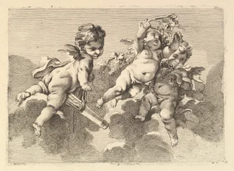 Kolme lasta pilvissä, 1700-luku.