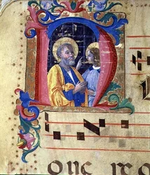 Ms 543 Historioitu alkukirjain "N" St. Lawrence