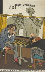 Wienin kahvila: Shakinpelaajat Wiener Café: Shakinpelaajat, 1911.