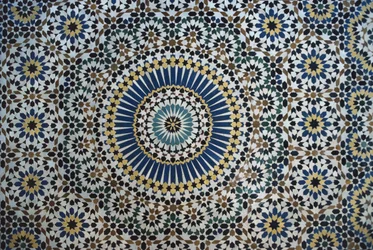Thamiel glaouin kasbah, zellij-laatat, yksityiskohdat (keramiikka)
