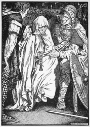 "Olaf otti vanhan naisen syliinsä", 10. tai 11. vuosisata 1913