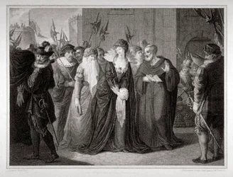 Lady Jane Gray johdatettiin teloitukseensa Lontoon Towerissa, 1554 1797