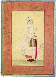 Nuori Mughal-hovin aatelismies, Large Clive Albumista (sävytetty piirustus wc:llä paperille)