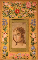 Nuoren kaunokaisen maalaus, Iran, 1740-50-luvut.