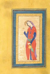 Nainen pitelee kuppia, 1600-luvun puoliväli
