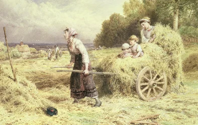 Haytime, n. 1860 (akvarelli ja vartaloväri paperille)