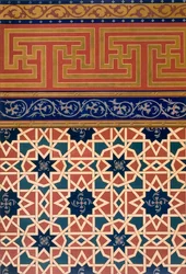 Arkkitehtoninen sisustus, mosaiikkityöt, mukaan lukien rajaus, pub.1883.