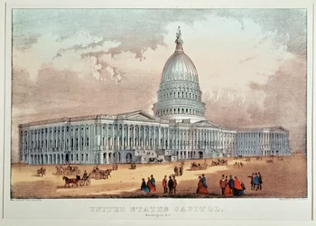 Capitol Washingtonissa (värillinen vedos)