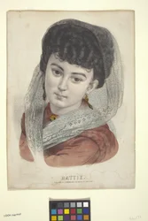 Hattie (käsinvärinen litografia)