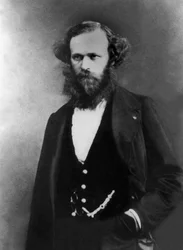 Arsene Houssaye (1815-1896) ranskalainen kirjailija, valokuva Gaspard Felix Tournachon sanoi Felix Nadar (1820-1910)