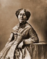 George Sandin (Aurore Dupin, Baronne Dudevant) (1804-1876), kirjailijan muotokuva (kuva)
