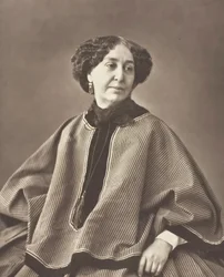 Georges Sand, syntynyt Amantine Lucile Aurore Dupin, ranskalainen kirjailija, 1804-1876, 1864.