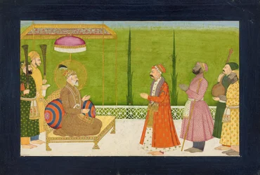 Runoilija Sundar Das ennen keisari Shah Jahania, Folio kirjasta A Sundar Shringar, Ka. 1750-1760.