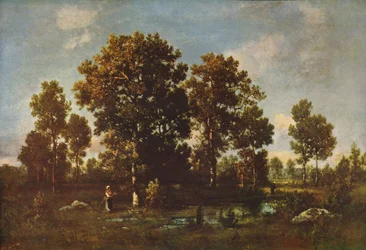 Aurinkoiset päivät metsässä, c1850, c1915