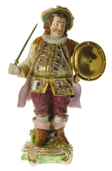 Englannin 1700-luvun posliininen keraaminen näyttelijä David Garrickin hahmo.