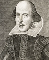 Muotokuva William Shakespearen etusivun Comedies, historiat,  tragediat i....