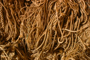 Columbian Rope Companyn tehtaalla Auburnissa valmistettu köysi, joka on valmistettu luonnollisesta manillakuidusta....
