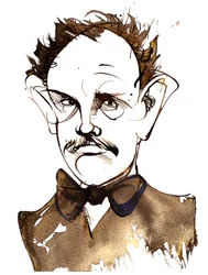 Richard Strauss, saksalainen säveltäjä ja kapellimestari (1864-1949); karikatyyri