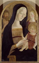 Madonna ja lapsi pyhien Johannes Kastajan ja Maria Magdaleenan kanssa, kirjoittanut Neroccio Bartolomeo de