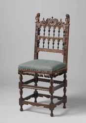 Veistetty tuoli, n. 1620-50 (puu)