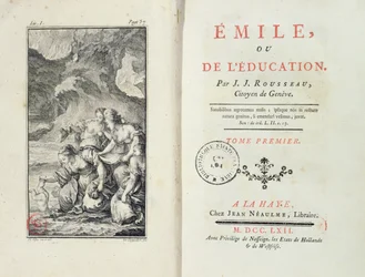 Jean-Jacques Rousseaun etulevy Emilelle, 1762