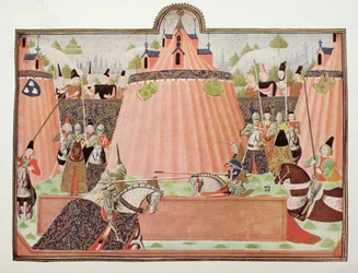 Harl 4379 f.43 -turnaus St. Inglevertissä, "Froissart