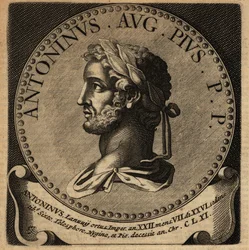 Rooman keisari Antoninus Piuksen muotokuva.
