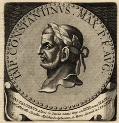 Rooman keisari Konstantinus Suuren muotokuva.