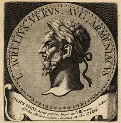 Rooman keisari Lucius Veruksen muotokuva.
