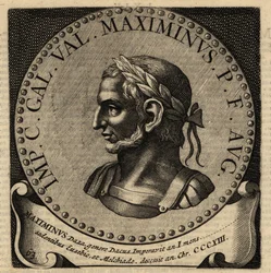Rooman keisari Maximinus II:n muotokuva.