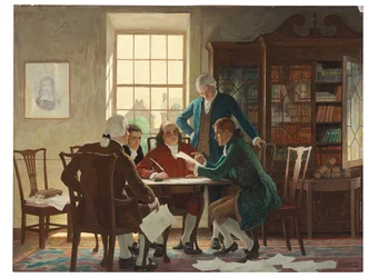 Itsenäisyysjulistuksen laatiminen vuonna 1776