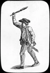 Brittiläinen merimies käyttää mailaa, 1779