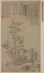 Bambu, kallio ja korkea puu, c. 1300-luku.