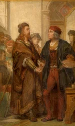 Albrecht Dürer Quinten Massijsin vieraana (öljy kankaalle)