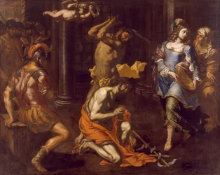 Niccolo de Simonen (toimii 1636-1655) Pyhän Johannes Kastajan mestaus, öljy kankaalle