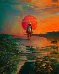 Astronautti Red Sun City