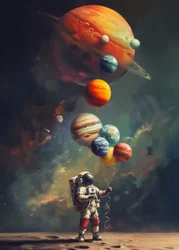 Astronautin planeettapallot