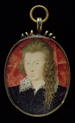 Nro 3856 Henry Wriothesley, Southamptonin 3. jaarli (1573-1624), noin 1594 (guassi pergamentille).