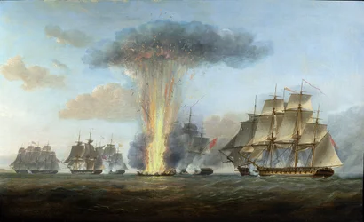 H.M.S. "Lively" valtaa espanjalaisen fregatin "Claran" Cape St. Maryn edustalla, noin 1806