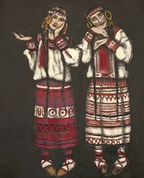 Pukusuunnitelma I. Stravinskin balettiin Kevätuhri, 1930