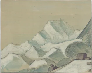Himalaja pilvien takana, luonnos, 1933