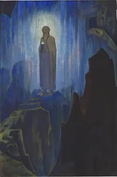 Lumiere celeste - Taivaan valo par Roerich, Nicholas (1874-1947). Tempera kankaalle, koko: 124x80